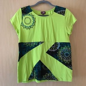 Coline print cotton top